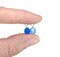 Blue Czech Glass Bead Charms, 6mm Faceted Bead Dangle Charms, 10 pieces, Adorabilities